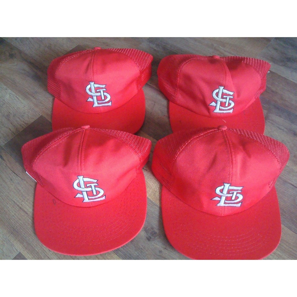 4 HATS ST LOUIS CARDINALS UII SNAPBACK 90S WHOLESALE LOT HATS VINTAGE HAT CAP
